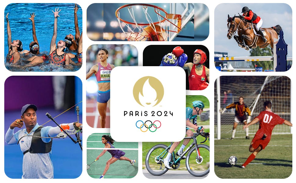 What sports will be featured at the Paris 2024 Olympic Games?